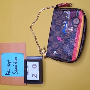 LOUIS VUITTON DAMIER EBENE 2015 CHRISTMAS MINI POCHETTE holiday limited